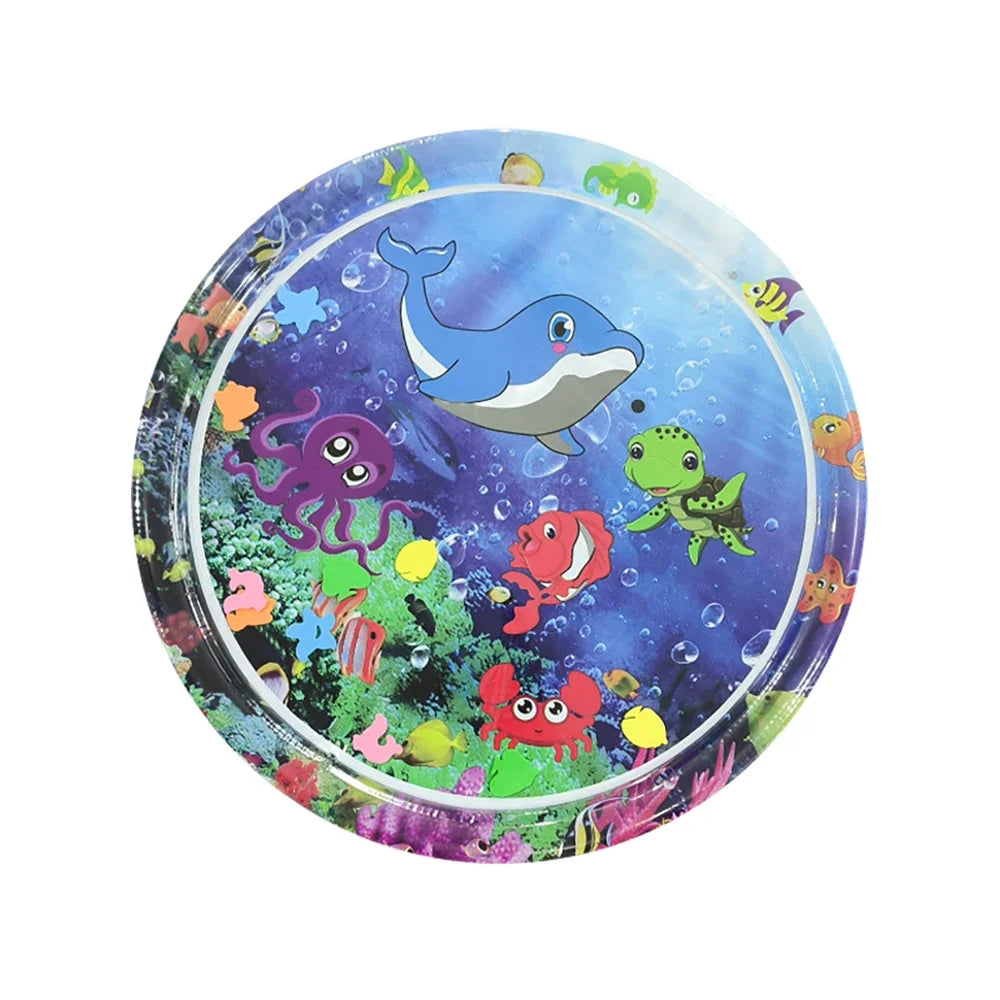 1pc 100cm/39.37inch Baby Play Water Mat Purple Octopus Inflatable PVC Playing Mat Toddler Pad Kids Early Education Activity Toy