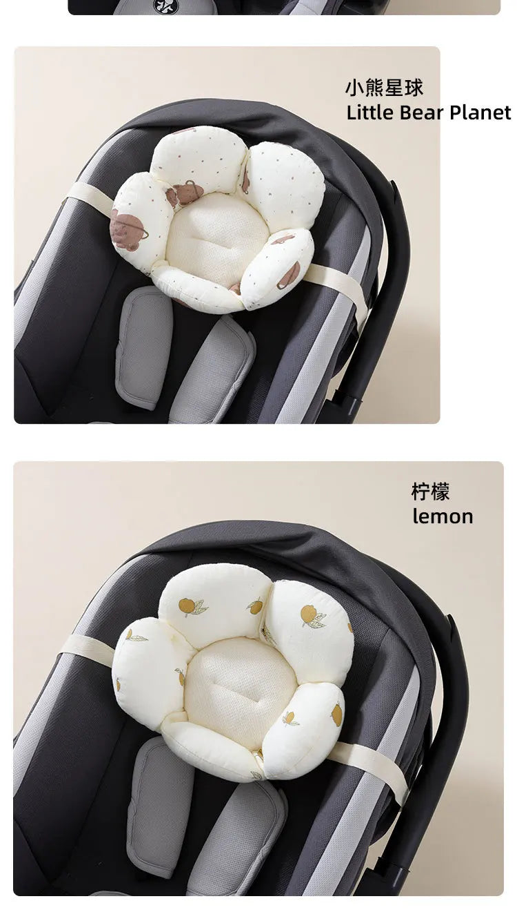 Ins Baby Head Shaping Pillow 0-6 Months for Car Seats Breathable Petal Infant Pillow for Newborn Flat Head Prevention Safe Sleep
