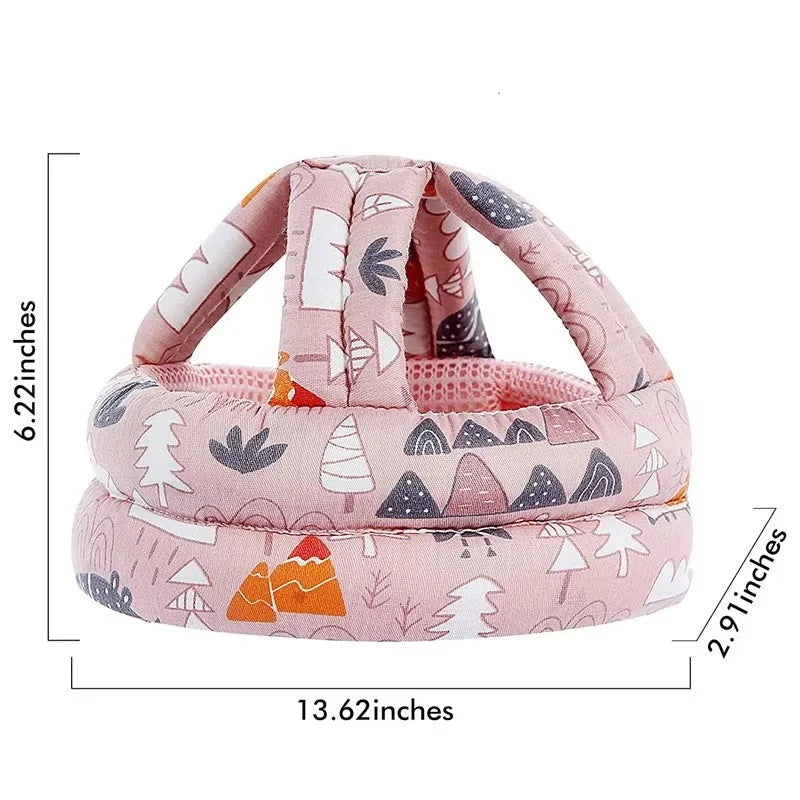 No Bumps Baby Safety Helmet Summer Mesh Infant Head Cushion Bumper Bonnet With Knee Pad Baby Head Protector For Crawling Walking