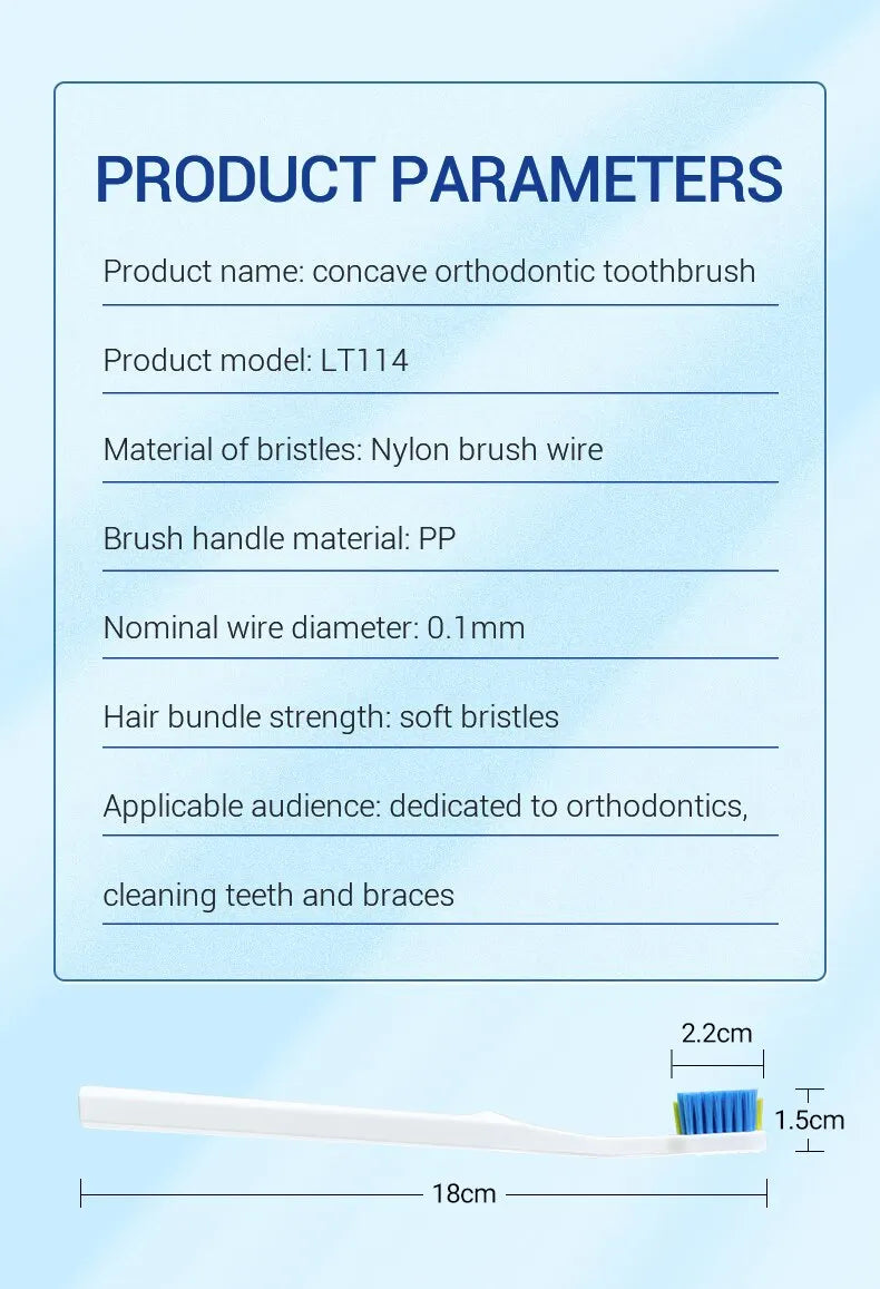 3PC Clean Orthodontic Braces Adult Orthodontic Toothbrushes Dental Tooth Brush Soft Bristle Toothbrush For Oral Health Care