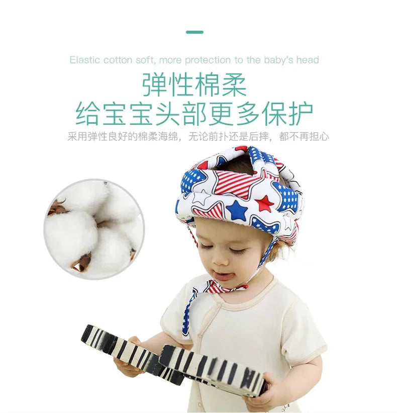 1-4Years Old Infant Toddler Safety Hat Helmet Baby Kids Head Protection for Walking Crawling Children Learns To Walk Bump Caps