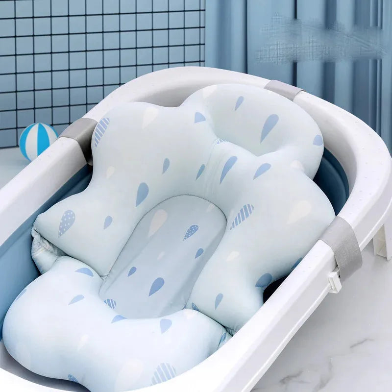 Baby Bath Tub Nonslip Pad Baby Bath Mat Newborn Bath Tub Seat Stand Safety Bath Support Soft Comfort Body Cushion Mat Pillow