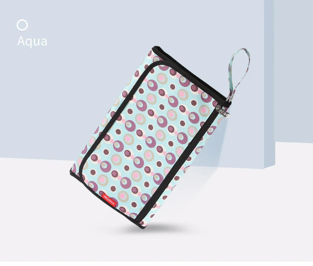 Portable Baby Changing Mat: 2-in-1 Waterproof Diaper Changing Pad with Storage Bag for Newborns
