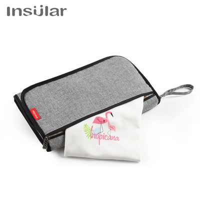 Portable Baby Changing Mat: 2-in-1 Waterproof Diaper Changing Pad with Storage Bag for Newborns
