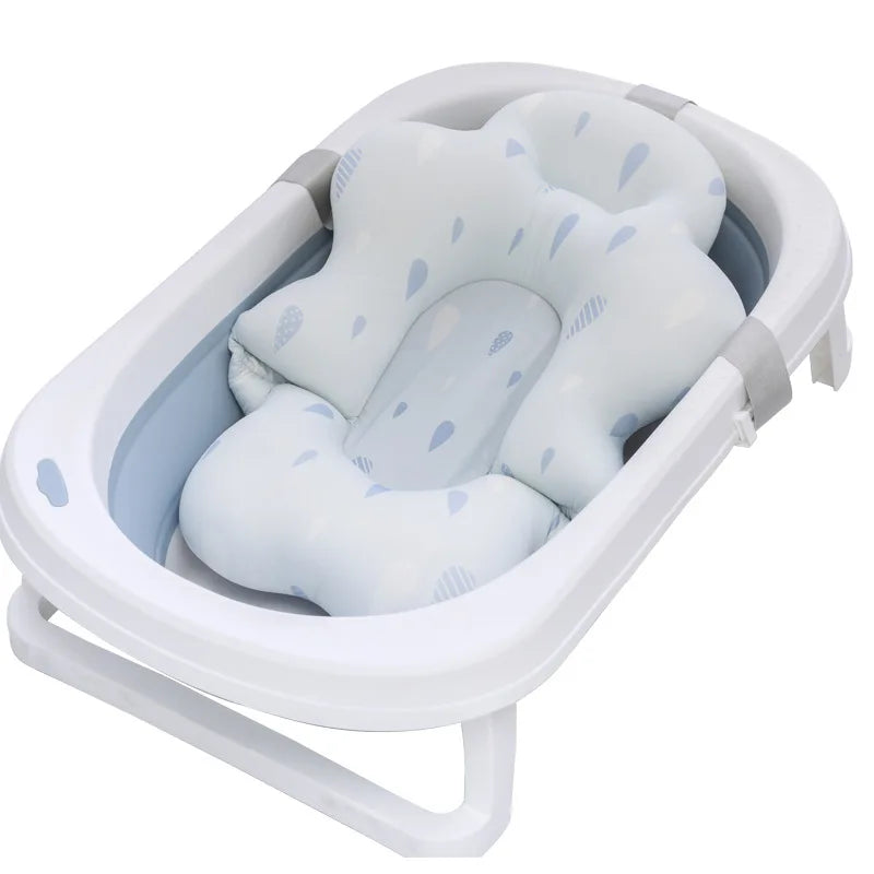 Baby Bath Tub Nonslip Pad Baby Bath Mat Newborn Bath Tub Seat Stand Safety Bath Support Soft Comfort Body Cushion Mat Pillow