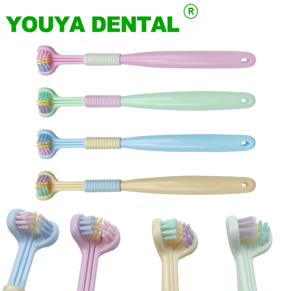 Children Toothbrush Three-Sided Soft Bristles Tooth Brush Teeth Whitening Cleaning Brushes Household Toothbrush Oral Care Tools
