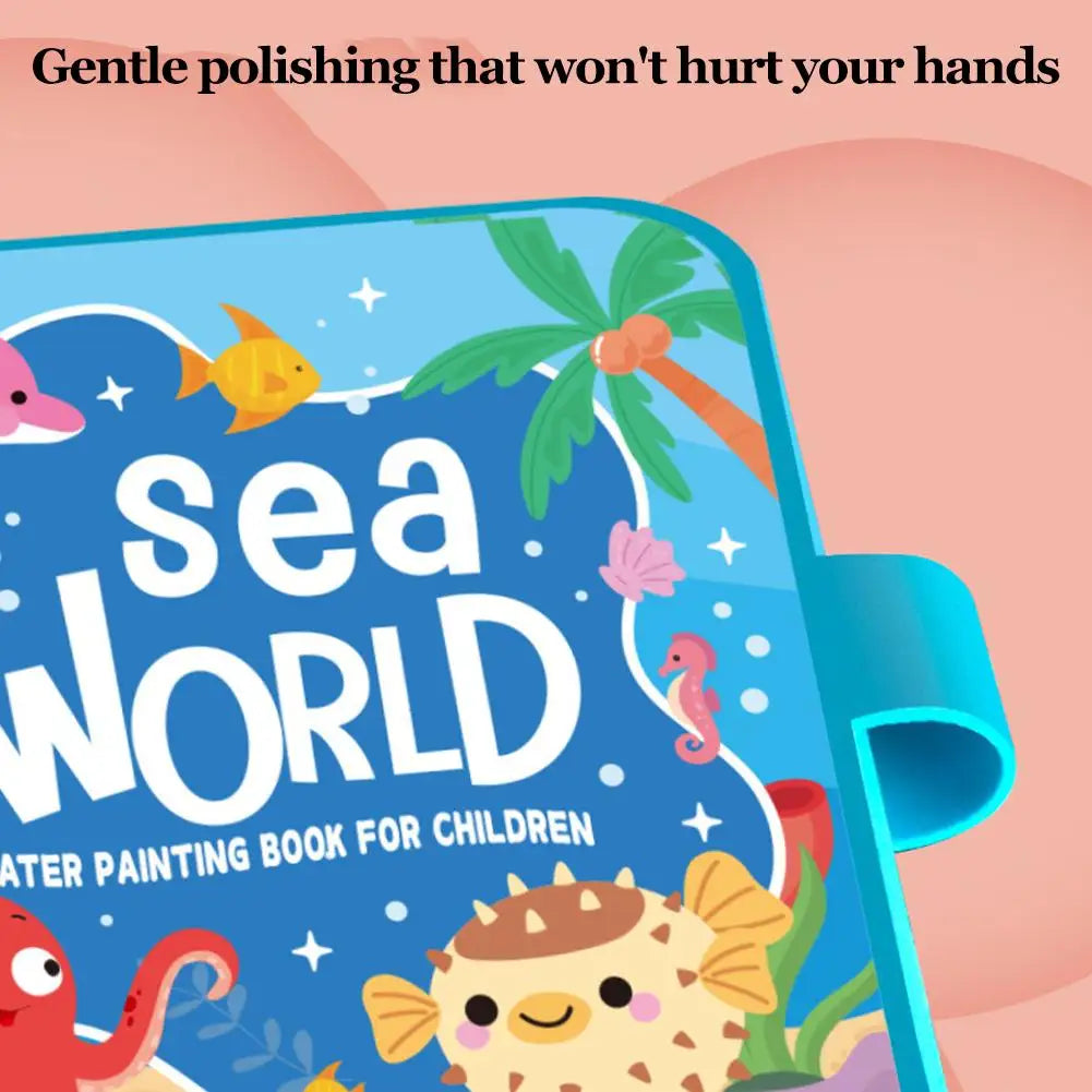 Magic Water Drawing Book for Kids - Reusable Doodle Mat, Mess-Free Travel Toy, Foldable Painting Activity Book