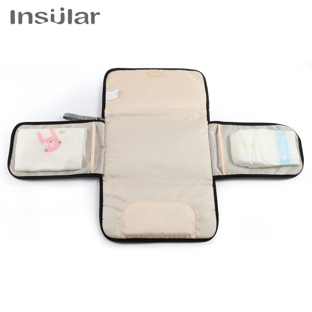 Portable Baby Changing Mat: 2-in-1 Waterproof Diaper Changing Pad with Storage Bag for Newborns