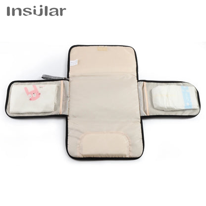 Portable Baby Changing Mat: 2-in-1 Waterproof Diaper Changing Pad with Storage Bag for Newborns