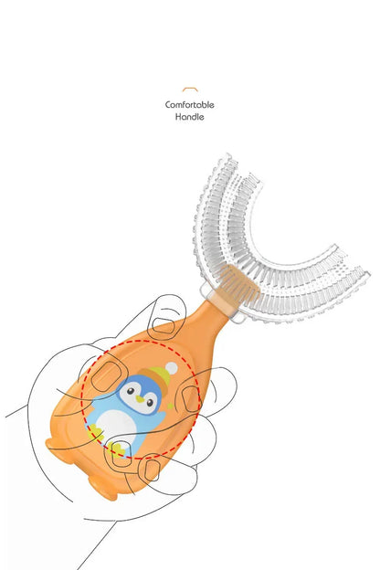 Kids Toothbrush U-Shape 360 Degree Infant Teether Baby Toothbrush Children Silicone Brush For Toddlers Oral Tooth Care Cleaning