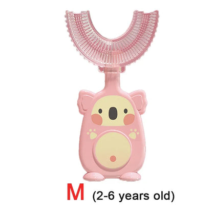 Kids Toothbrush U-Shape 360 Degree Infant Teether Baby Toothbrush Children Silicone Brush For Toddlers Oral Tooth Care Cleaning