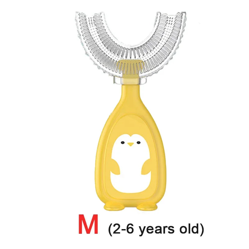 Kids Toothbrush U-Shape 360 Degree Infant Teether Baby Toothbrush Children Silicone Brush For Toddlers Oral Tooth Care Cleaning