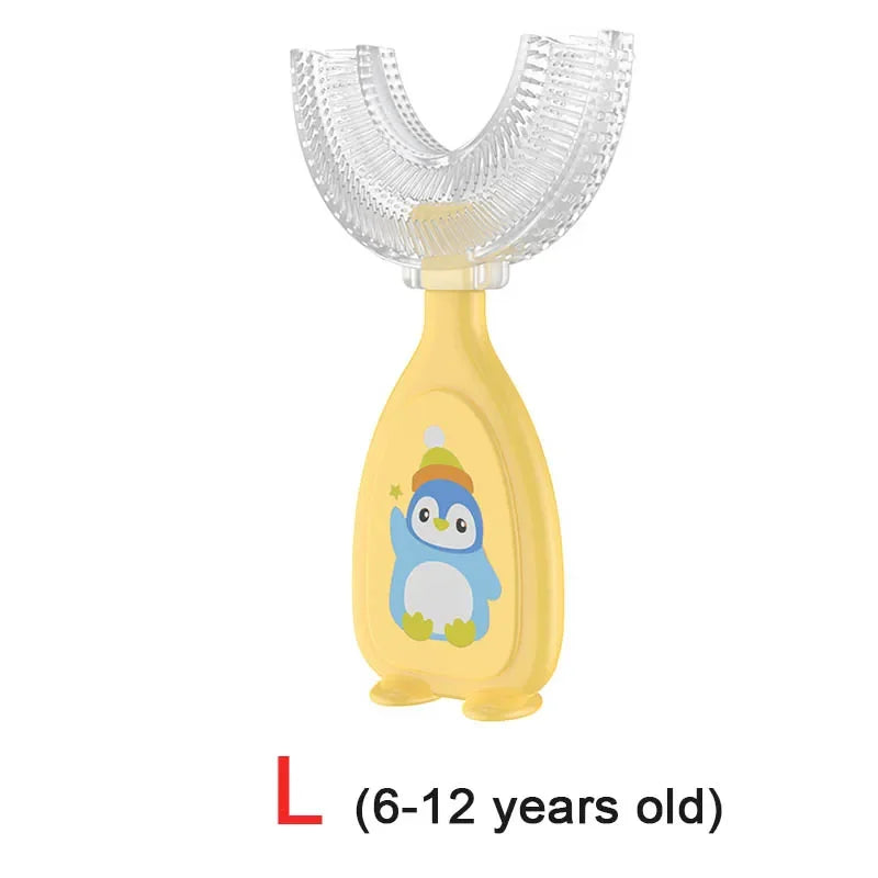 Kids Toothbrush U-Shape 360 Degree Infant Teether Baby Toothbrush Children Silicone Brush For Toddlers Oral Tooth Care Cleaning