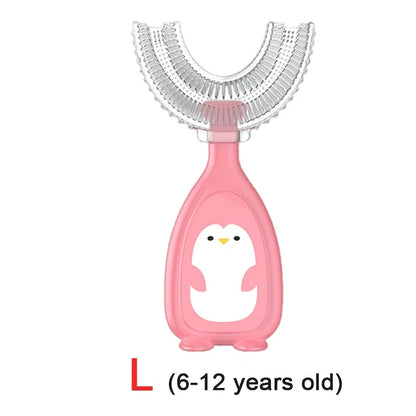 Kids Toothbrush U-Shape 360 Degree Infant Teether Baby Toothbrush Children Silicone Brush For Toddlers Oral Tooth Care Cleaning