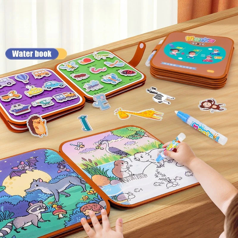 Drawing Coloring Books for Kids Magic Water Book with Pen 2 To 4 Years Old Children Learning Education Toy Baby Montessori Toys