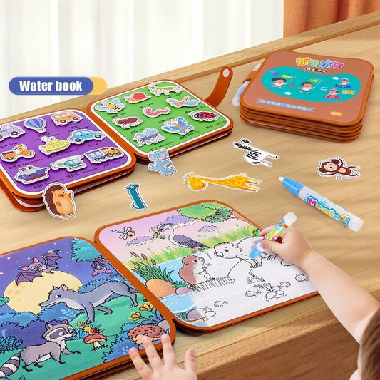 Drawing Coloring Books for Kids Magic Water Book with Pen 2 To 4 Years Old Children Learning Education Toy Baby Montessori Toys