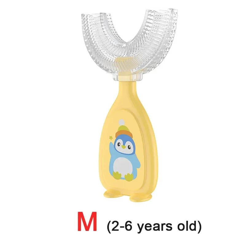 Kids Toothbrush U-Shape 360 Degree Infant Teether Baby Toothbrush Children Silicone Brush For Toddlers Oral Tooth Care Cleaning