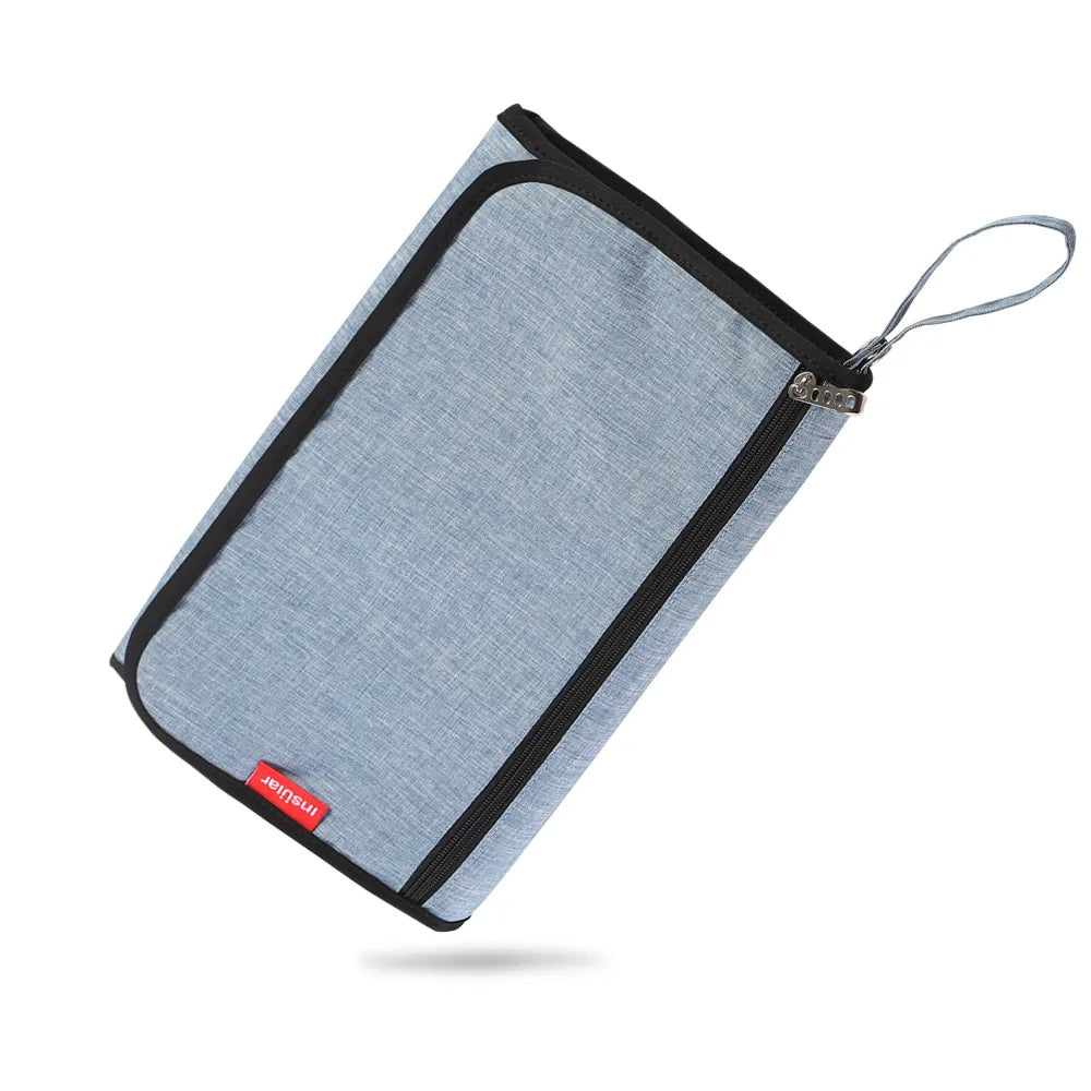 Portable Baby Changing Mat: 2-in-1 Waterproof Diaper Changing Pad with Storage Bag for Newborns