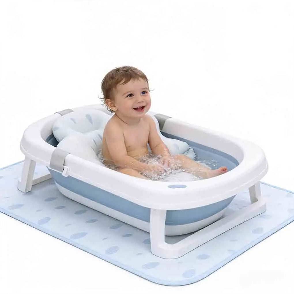 Baby Bath Tub Nonslip Pad Baby Bath Mat Newborn Bath Tub Seat Stand Safety Bath Support Soft Comfort Body Cushion Mat Pillow