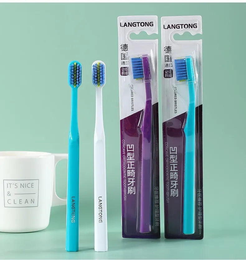 3PC Clean Orthodontic Braces Adult Orthodontic Toothbrushes Dental Tooth Brush Soft Bristle Toothbrush For Oral Health Care