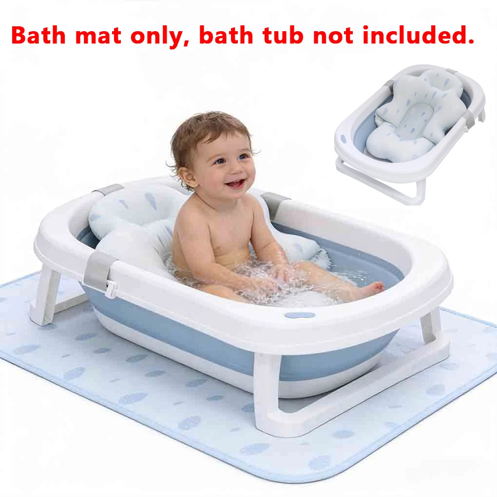 Baby Bath Tub Nonslip Pad Baby Bath Mat Newborn Bath Tub Seat Stand Safety Bath Support Soft Comfort Body Cushion Mat Pillow