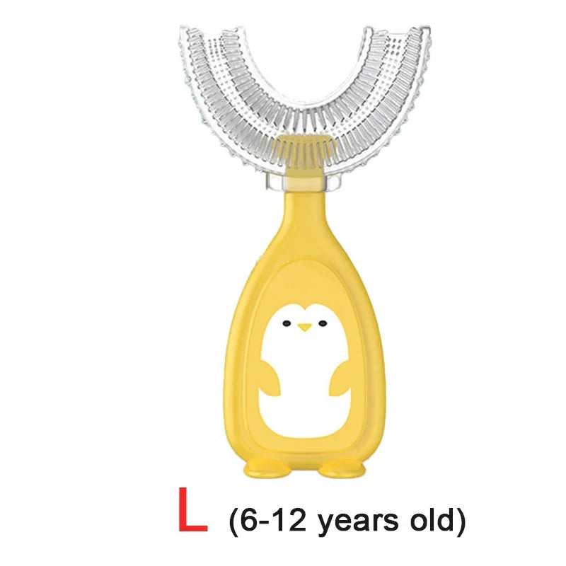 Kids Toothbrush U-Shape 360 Degree Infant Teether Baby Toothbrush Children Silicone Brush For Toddlers Oral Tooth Care Cleaning