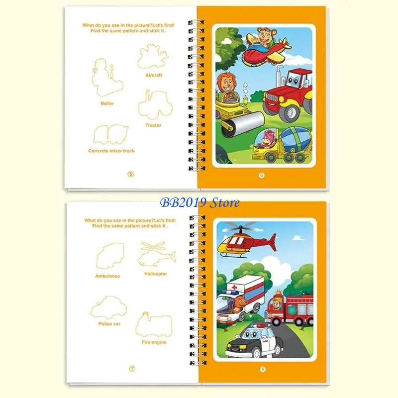 Q0KB 6 Pack Magical Water Drawing Book For Children Educational Creative Draw Toy