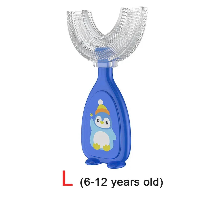 Kids Toothbrush U-Shape 360 Degree Infant Teether Baby Toothbrush Children Silicone Brush For Toddlers Oral Tooth Care Cleaning
