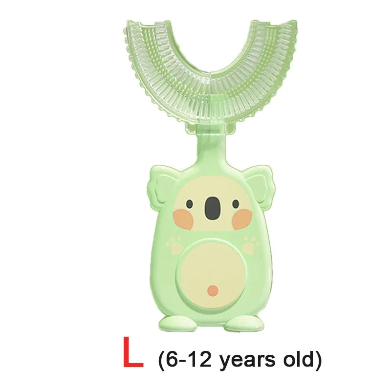Kids Toothbrush U-Shape 360 Degree Infant Teether Baby Toothbrush Children Silicone Brush For Toddlers Oral Tooth Care Cleaning