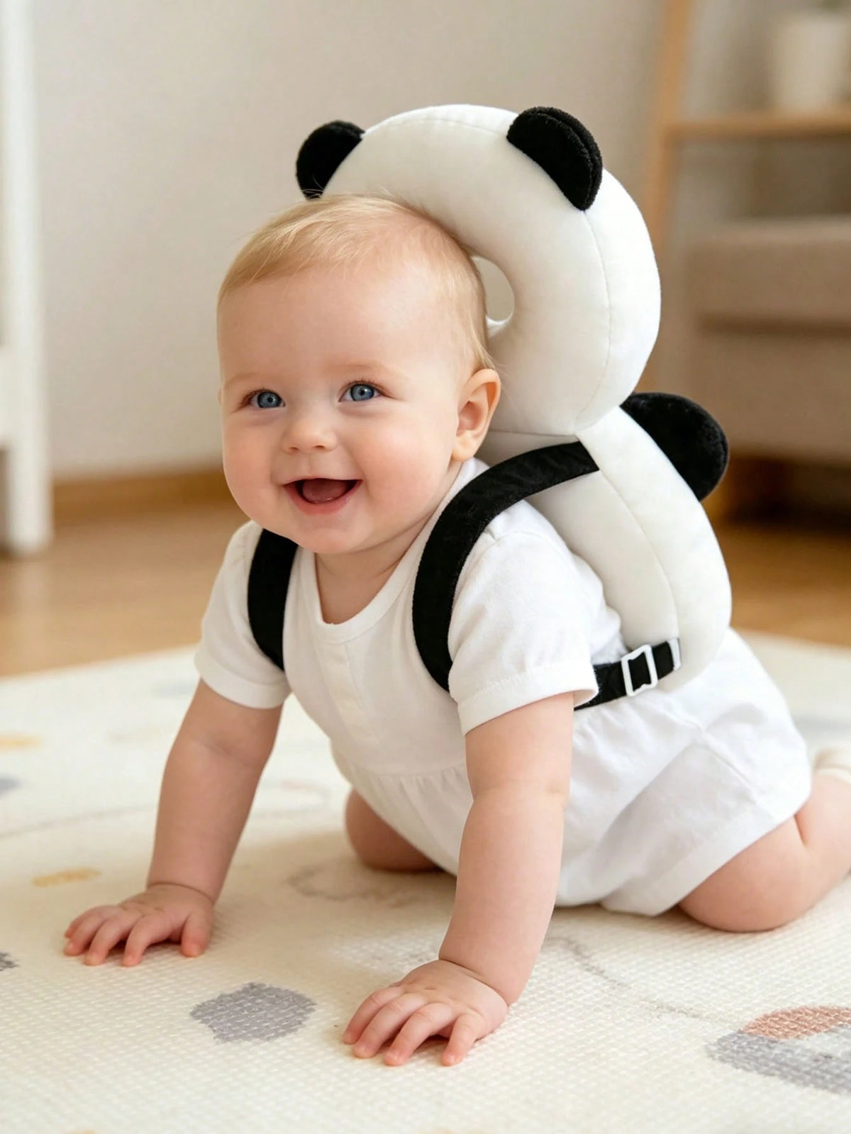 Panda Shaped Baby Head Back Protector Adjustable Toddler Walk Training Anti Fall Shock Absorbing Infant Crawling Safety Cushion
