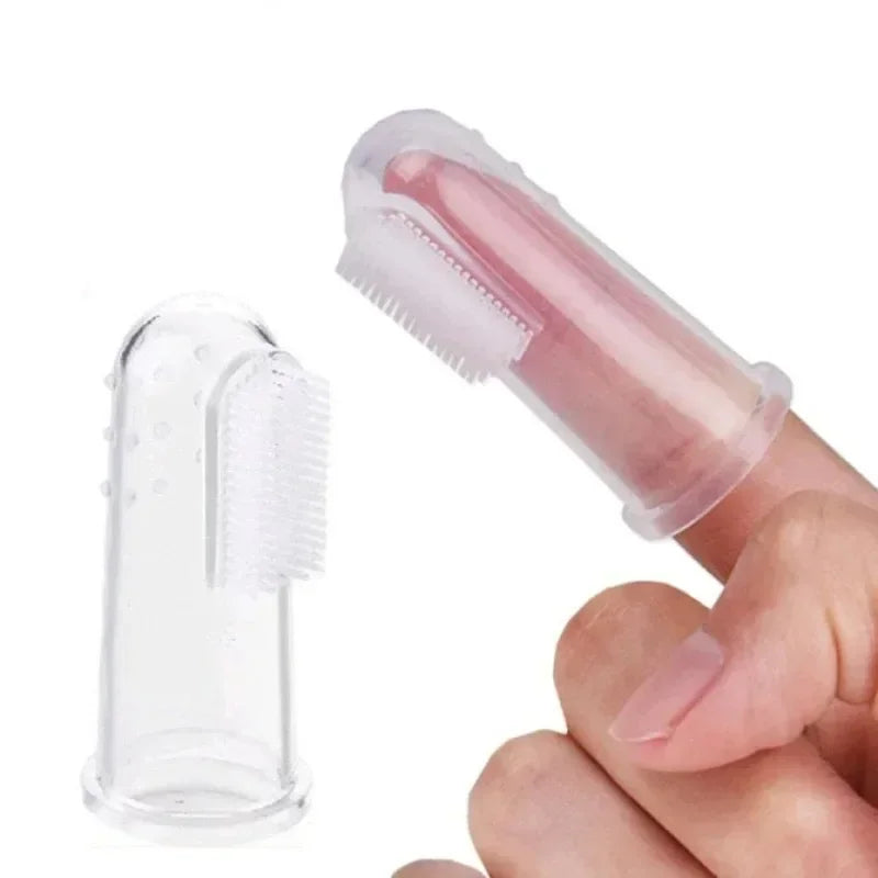Baby Finger Toothbrush With Box Silicone Infant Tooth Brush Rubber Cleaning Soft Finger Training Toothbrush Pet Toothbrush