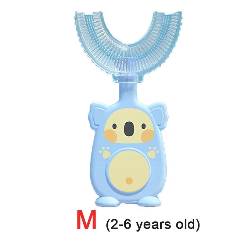Kids Toothbrush U-Shape 360 Degree Infant Teether Baby Toothbrush Children Silicone Brush For Toddlers Oral Tooth Care Cleaning