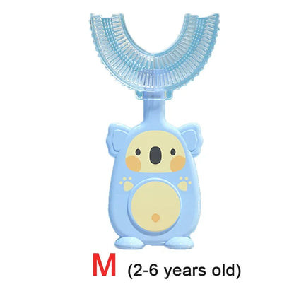 Kids Toothbrush U-Shape 360 Degree Infant Teether Baby Toothbrush Children Silicone Brush For Toddlers Oral Tooth Care Cleaning