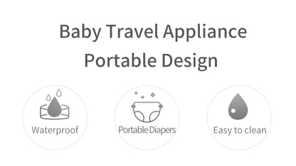 Portable Baby Changing Mat: 2-in-1 Waterproof Diaper Changing Pad with Storage Bag for Newborns