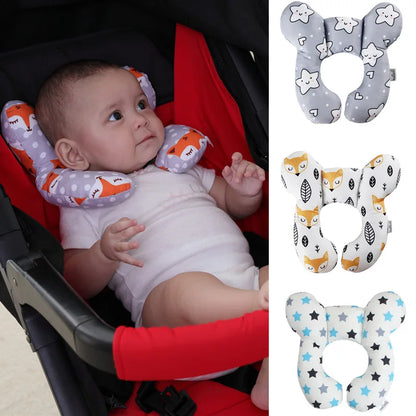 Protective Baby Pillow Travel Car Seat Head Neck Support Pillows Soft Toddler U Shape Headrest Protection Cushion For Children