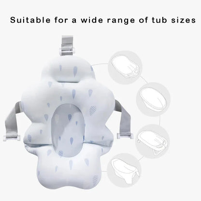 Baby Bath Tub Nonslip Pad Baby Bath Mat Newborn Bath Tub Seat Stand Safety Bath Support Soft Comfort Body Cushion Mat Pillow
