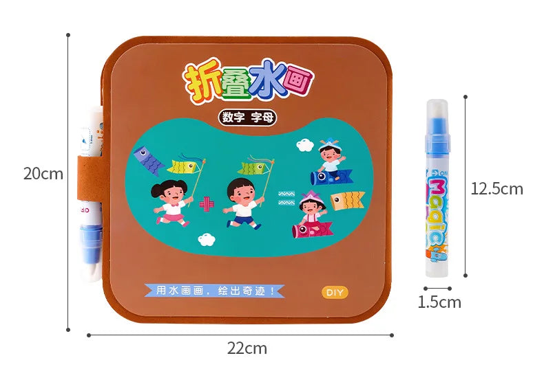 Drawing Coloring Books for Kids Magic Water Book with Pen 2 To 4 Years Old Children Learning Education Toy Baby Montessori Toys