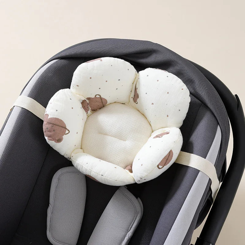 Ins Baby Head Shaping Pillow 0-6 Months for Car Seats Breathable Petal Infant Pillow for Newborn Flat Head Prevention Safe Sleep