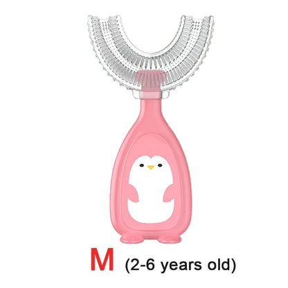 Kids Toothbrush U-Shape 360 Degree Infant Teether Baby Toothbrush Children Silicone Brush For Toddlers Oral Tooth Care Cleaning