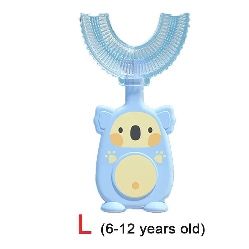 Kids Toothbrush U-Shape 360 Degree Infant Teether Baby Toothbrush Children Silicone Brush For Toddlers Oral Tooth Care Cleaning
