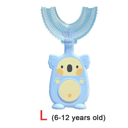 Kids Toothbrush U-Shape 360 Degree Infant Teether Baby Toothbrush Children Silicone Brush For Toddlers Oral Tooth Care Cleaning