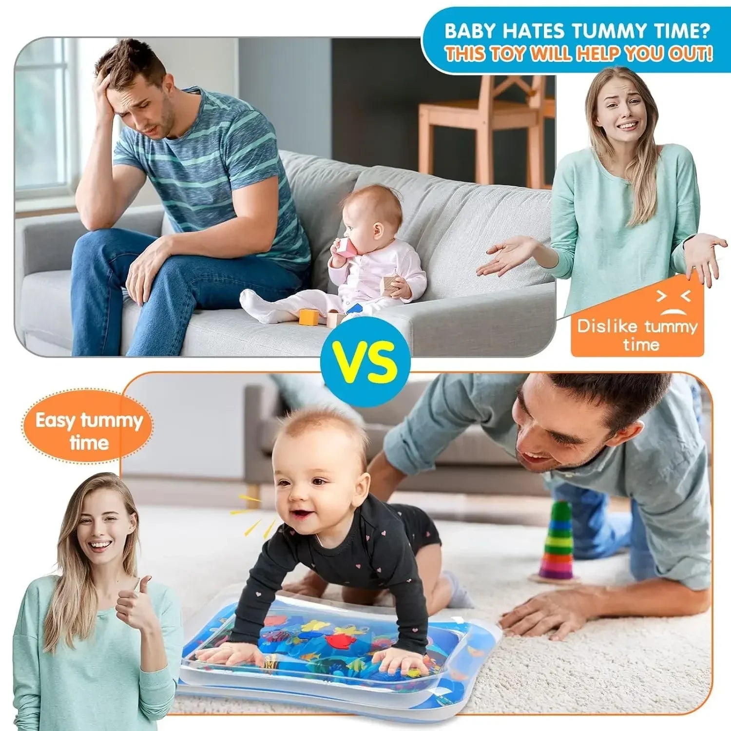 New Baby Water Mat Inflatable Cushion Infant Toddler Water Play Mat for Children Early Education Developing Baby Toy Summer Toys
