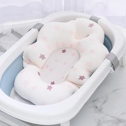 Baby Bath Tub Nonslip Pad Baby Bath Mat Newborn Bath Tub Seat Stand Safety Bath Support Soft Comfort Body Cushion Mat Pillow