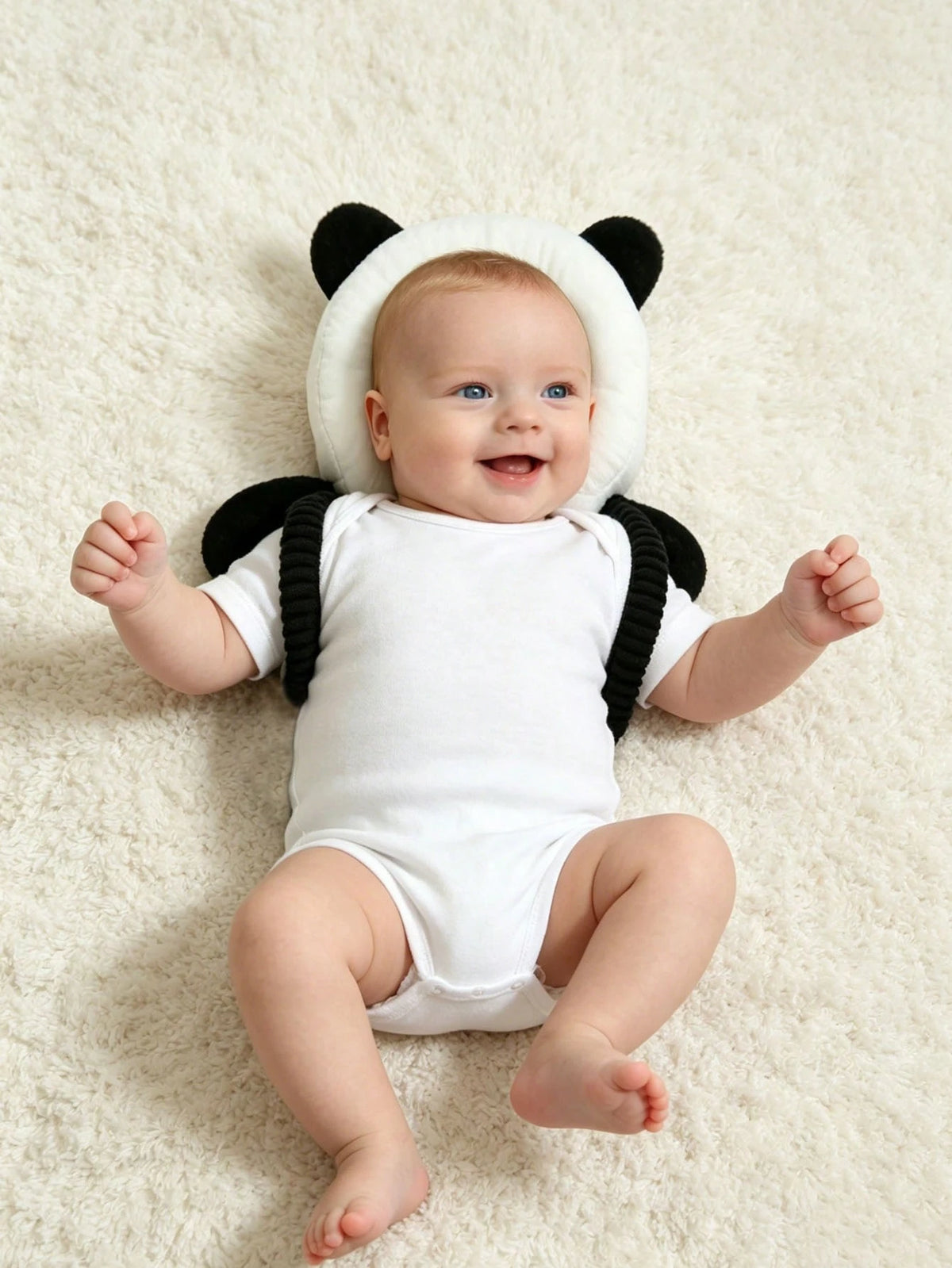 Panda Shaped Baby Head Back Protector Adjustable Toddler Walk Training Anti Fall Shock Absorbing Infant Crawling Safety Cushion