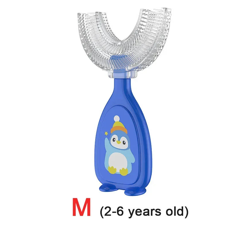 Kids Toothbrush U-Shape 360 Degree Infant Teether Baby Toothbrush Children Silicone Brush For Toddlers Oral Tooth Care Cleaning