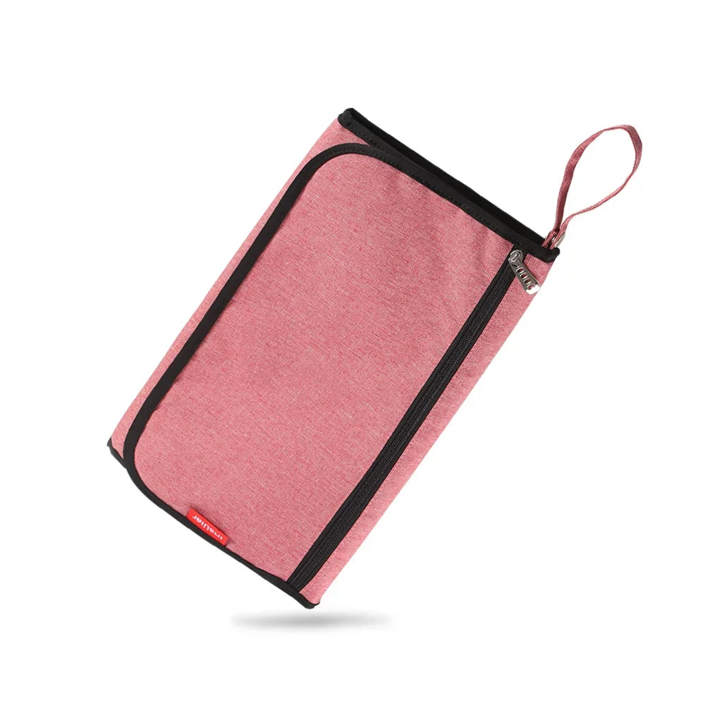 Portable Baby Changing Mat: 2-in-1 Waterproof Diaper Changing Pad with Storage Bag for Newborns