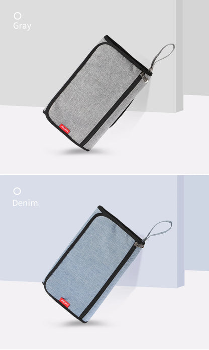 Portable Baby Changing Mat: 2-in-1 Waterproof Diaper Changing Pad with Storage Bag for Newborns