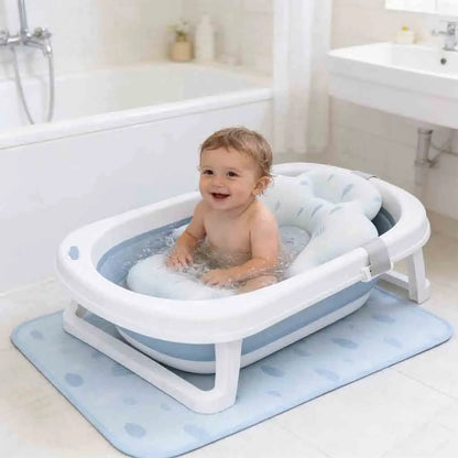 Baby Bath Tub Nonslip Pad Baby Bath Mat Newborn Bath Tub Seat Stand Safety Bath Support Soft Comfort Body Cushion Mat Pillow