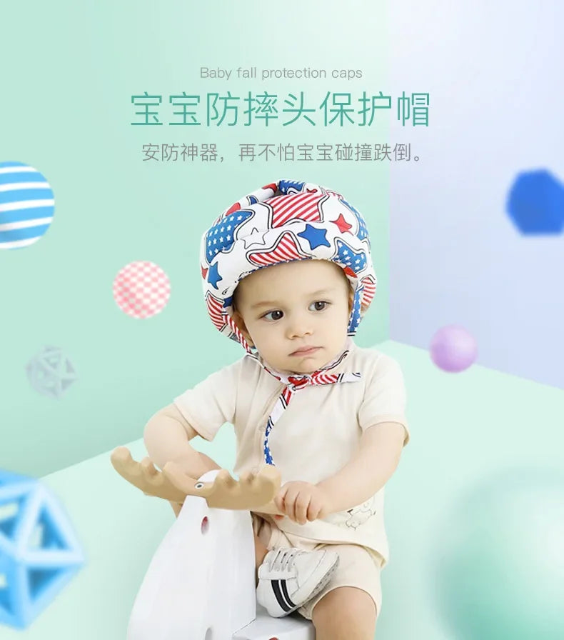 1-4Years Old Infant Toddler Safety Hat Helmet Baby Kids Head Protection for Walking Crawling Children Learns To Walk Bump Caps
