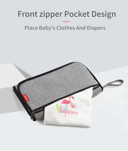 Portable Baby Changing Mat: 2-in-1 Waterproof Diaper Changing Pad with Storage Bag for Newborns